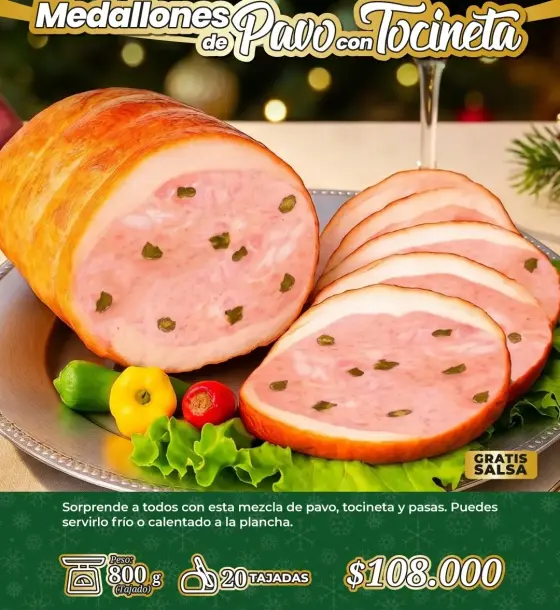 Medallones de Pavo con Tocineta